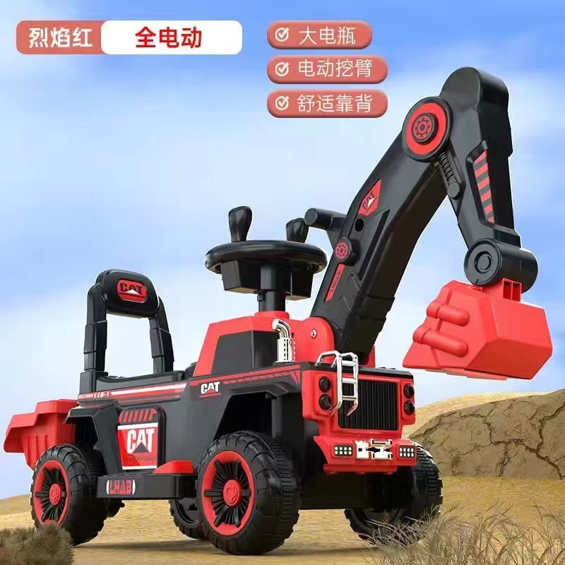 Red fully electric + electric digging arm + music and lighting