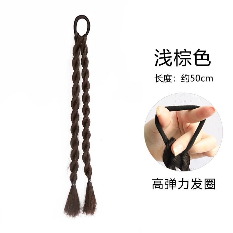 Peruca de cola de caballo mujer trenzada peruca de trenza de torsión nueva trenza de boxeo chino red roja con la misma trenza peruca de trenza