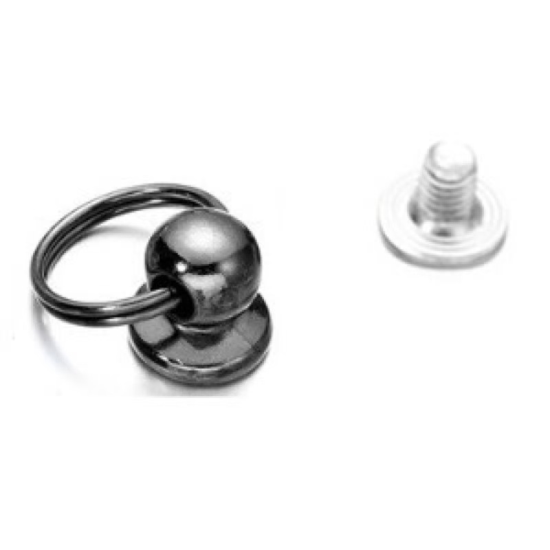 Gun black double ring head 6mm bottom 8mm