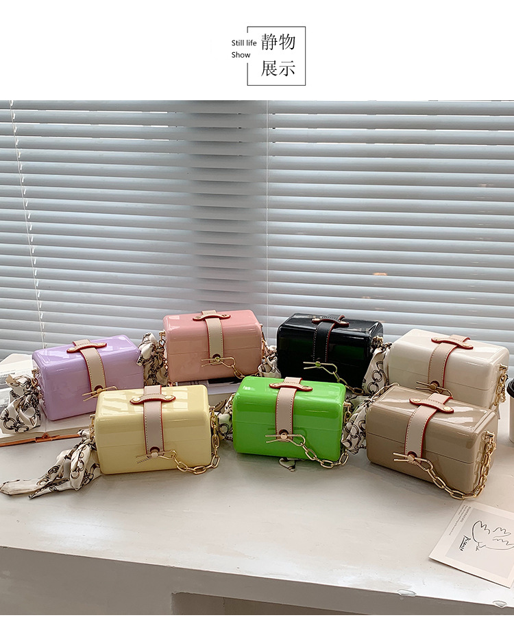 Acrylic Box Bags China Export Bag New Fashion Chain Bags Fashionable Cosmetic Bag One Piece Dropshipping display picture 3