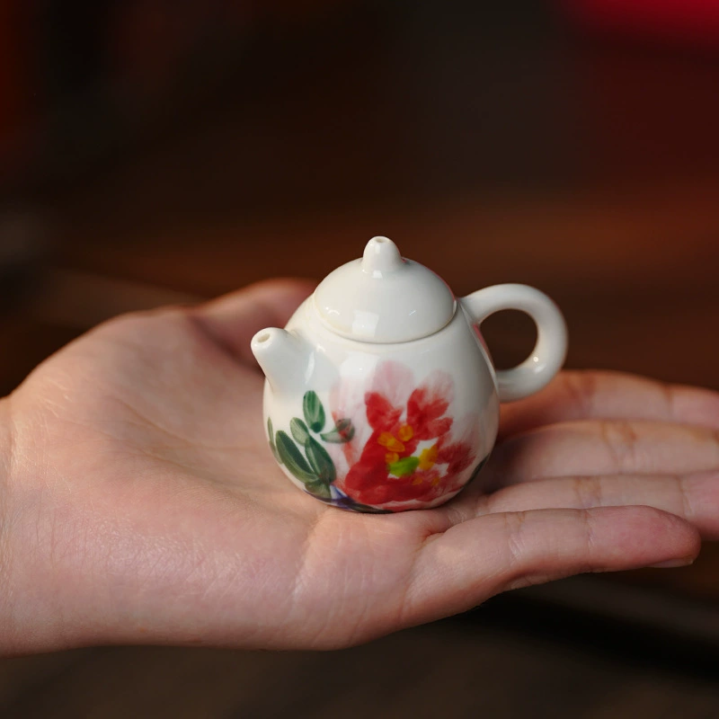 Поуга чай мини-чайничок графика линий инцентов Jingdezhen туристическое место горячий керамический художественный амулет