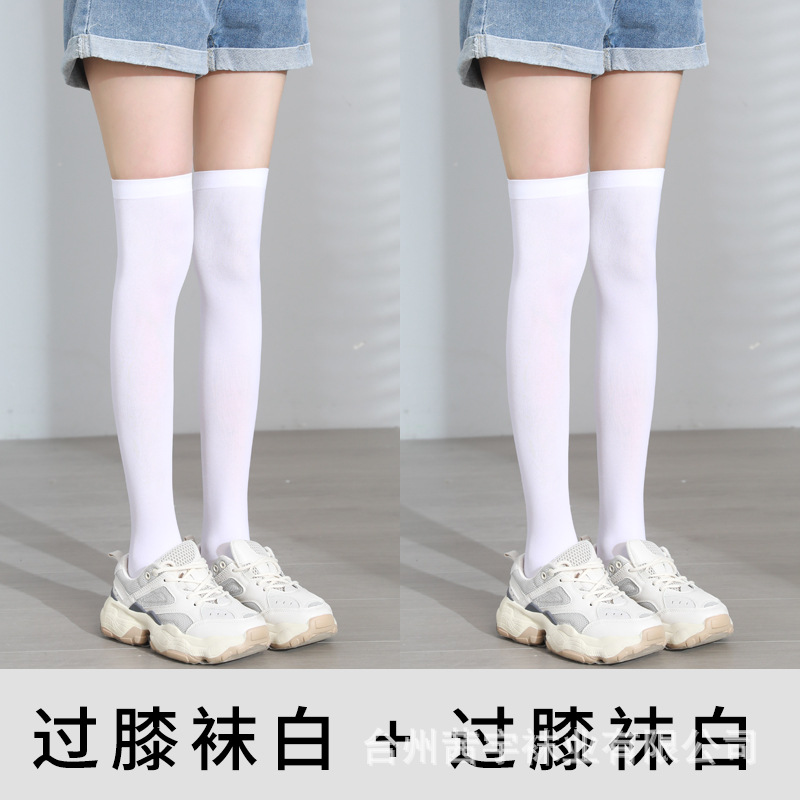 Calcetines de becerro calcetines de verano personalizados tubo medio femenino ins terciopelo japonés JK Harajuku estilo sobre la rodilla calcetines pegatinas