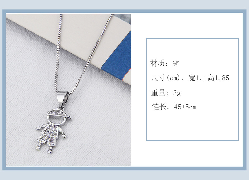 European and American Ins Simple Boys and Girls Necklace AliExpress Spot Copper-Plated Gold White Go