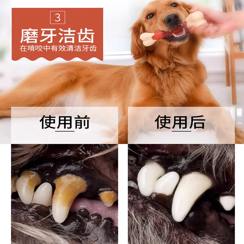 Hoopet grande y pequeña cabeza de nylon hueso + color sólido recubierto de plástico perro mascota juguete molar juguete de entrenamiento juguete interactivo