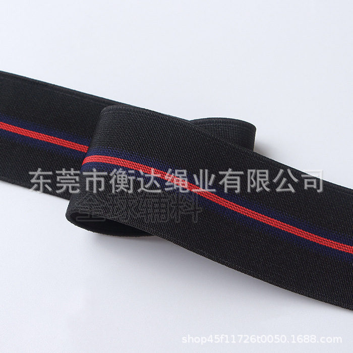 Fábrica en stock de 2 - 5cm de nylon de alta elasticidad correa elástica de rayas de color es adecuado para la cintura lateral de la camiseta de ropa