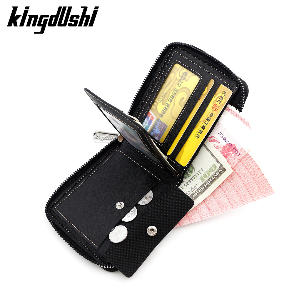 Europa y los Estados Unidos retro estilo de arroz para hombres cartera corta de gran capacidad brazalete bisagra bolso de cambio multi-tarjeta cartera mayorista