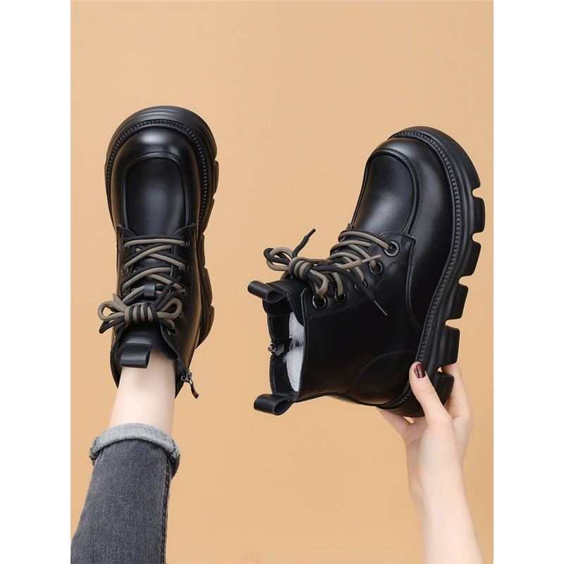 Ботинки Martens демисезонные (Martens), натуральная кожа, нескользящая мягкая подошва, коллекция 2024