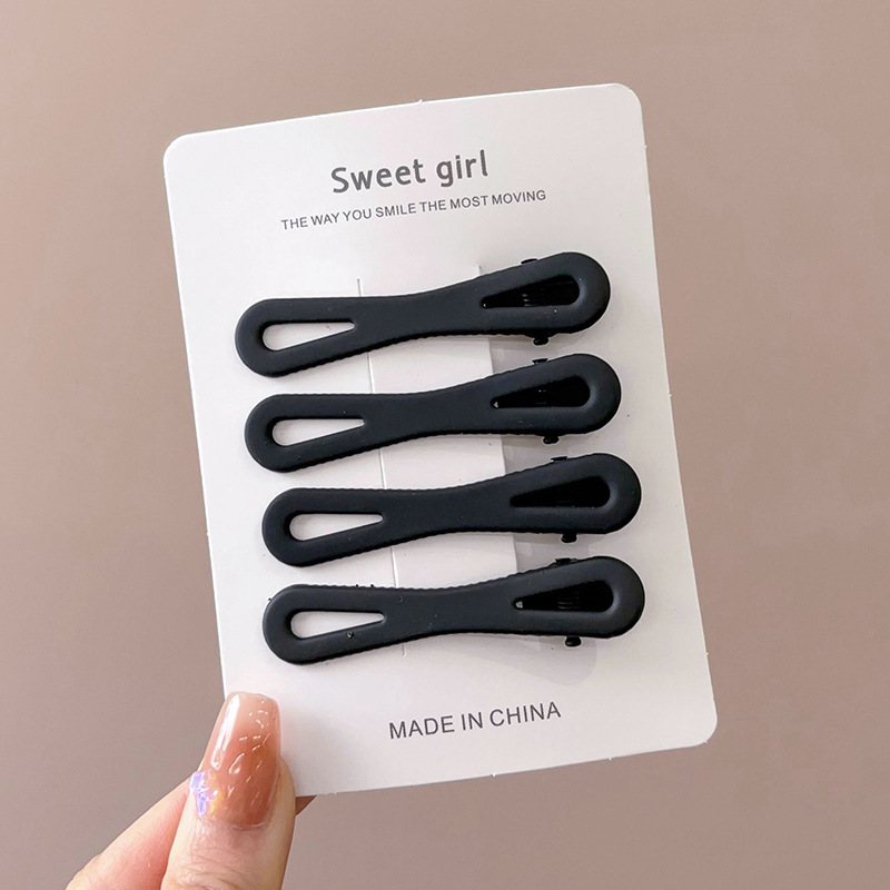 Pinza para el cabello de dopamina sin costuras de color caramelo clip lateral femenino flequillo clip para el cabello roto tocado clip de pico de pato y2k horquilla de una palabra