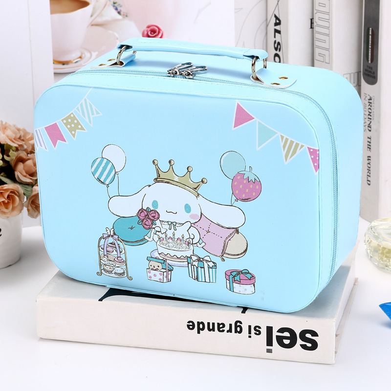 Estuche de cosméticos portátil Sanrio, estuche de cosméticos de gran capacidad, estuche de cosméticos portátil con dibujos animados de Kuromi