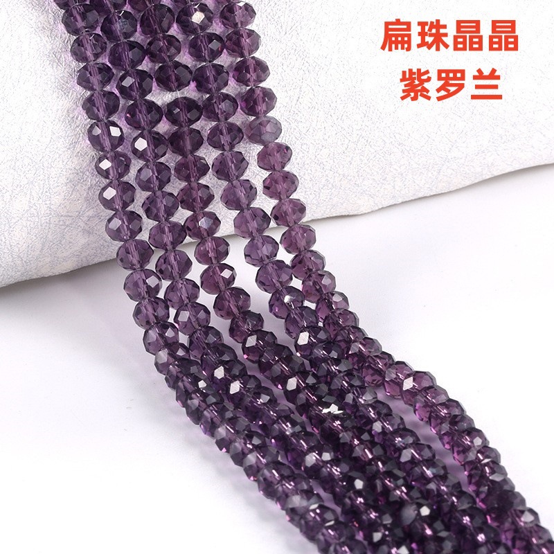 Cuentas planas transfronterizas Cuentas de vidrio Jingjing Cuentas sueltas de bricolaje hechas a mano Accesorios de ropa Cadena de teléfonos móviles Accesorios de joyería al por mayor