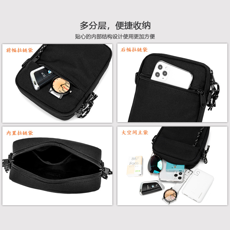 Bolso pequeño para hombre bolso de hombro para hombre bolso de hombro pequeño oblicuo mini bolso colgante casual simple marca de moda mochila pequeña ligera