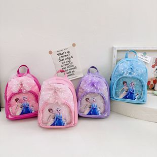 New Cute Bow Schoolbag Kindergarten Boys and Girls Cute Western Style Small Schoolbag Casual All-match Fashionable Small Bag