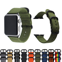 适用于苹果手表用帆布表带apple watch5/6/7/8用尼龙编织帆布表带