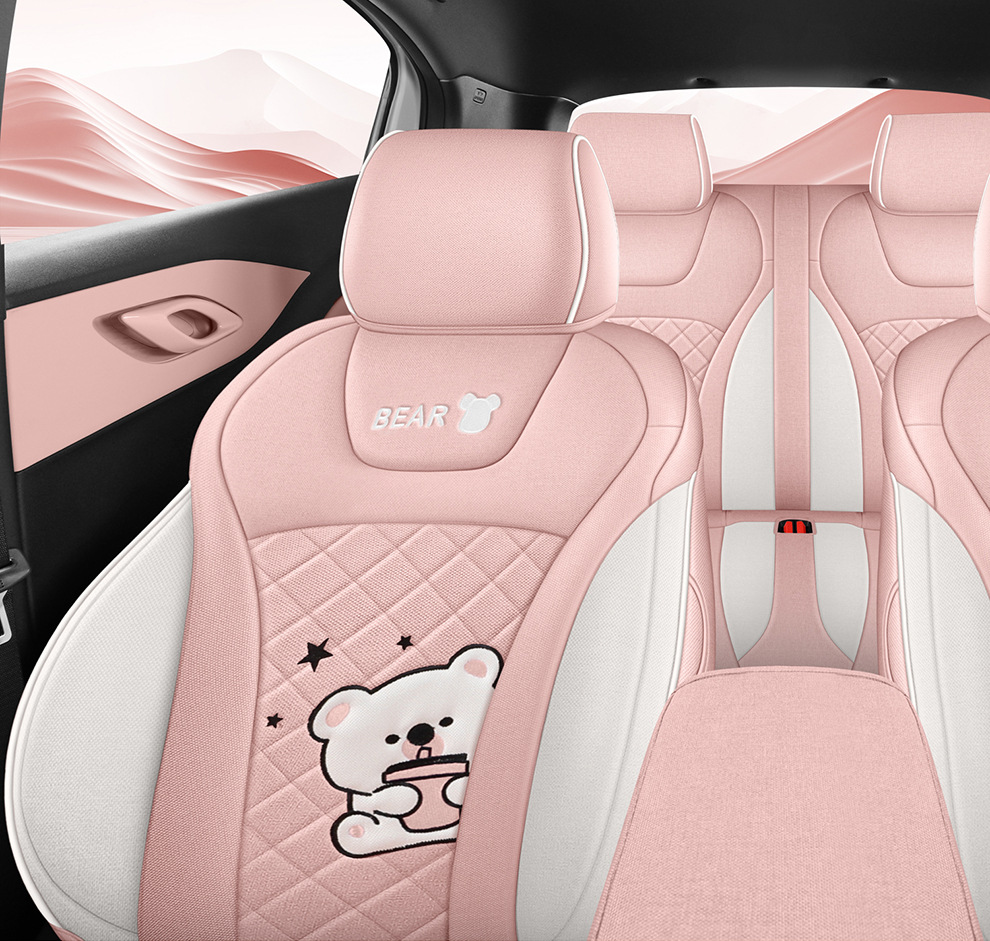 Byd Seagull 26 Models Special Linen Car Seat Covers, All-Season Breathable Seat Cushions, Full Fabric Seat Covers