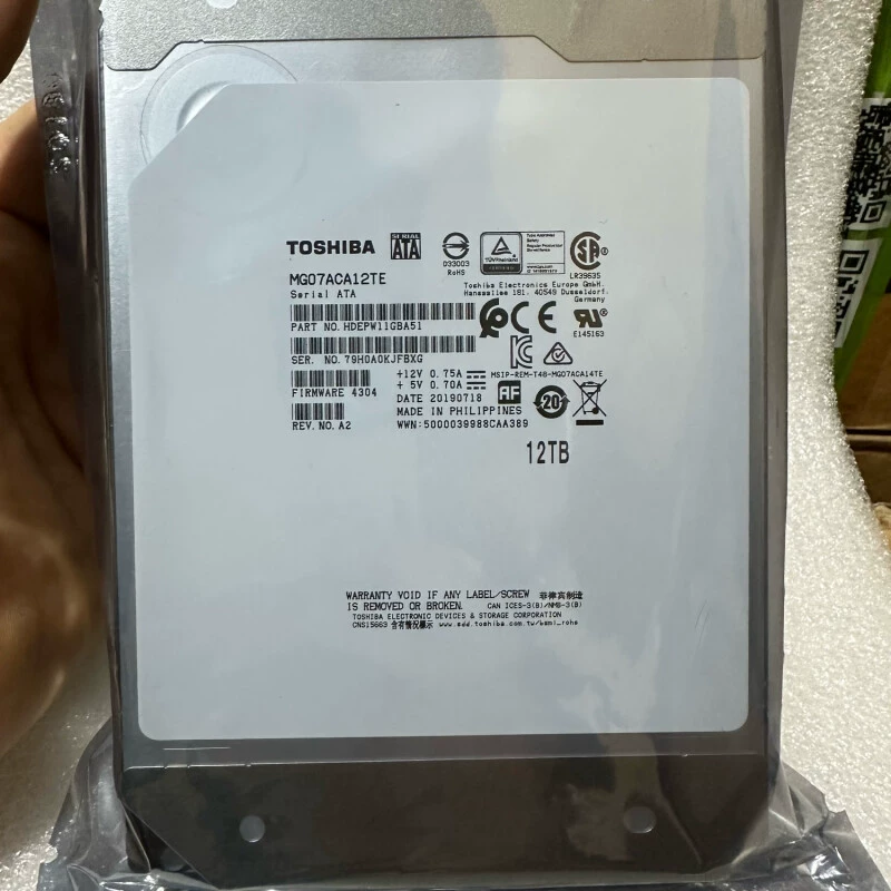 Новый оригинал 12T жесткий диск MG07ACA12TE корпоративного класса 12TB мониторинг механический диск