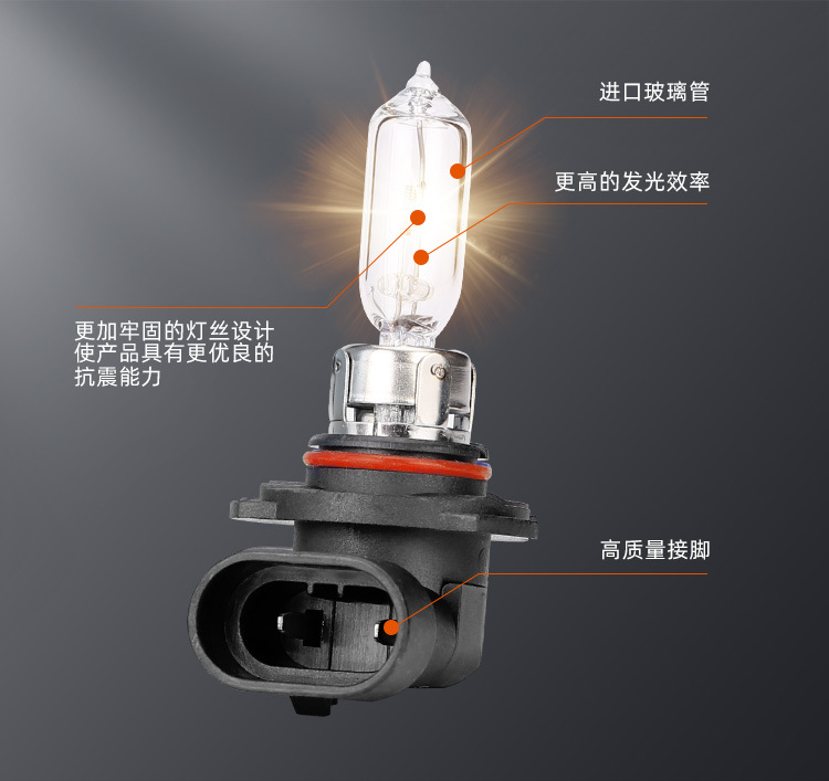 Foshan Lighting 9005 Car Bulb Hb3 65W 100W High Beam Headlight Far and Near Integrated 12V Halogen Bulb