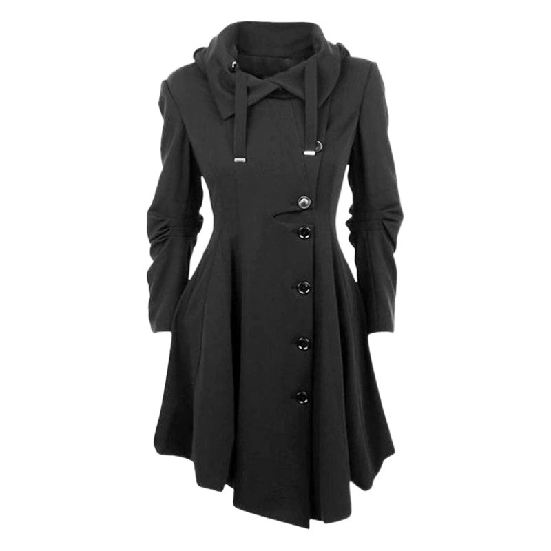 Eaby AliExpress Европейский и Американский нерегулярный подол двухсторонний шерстяной плащ женский завод прямых продаж