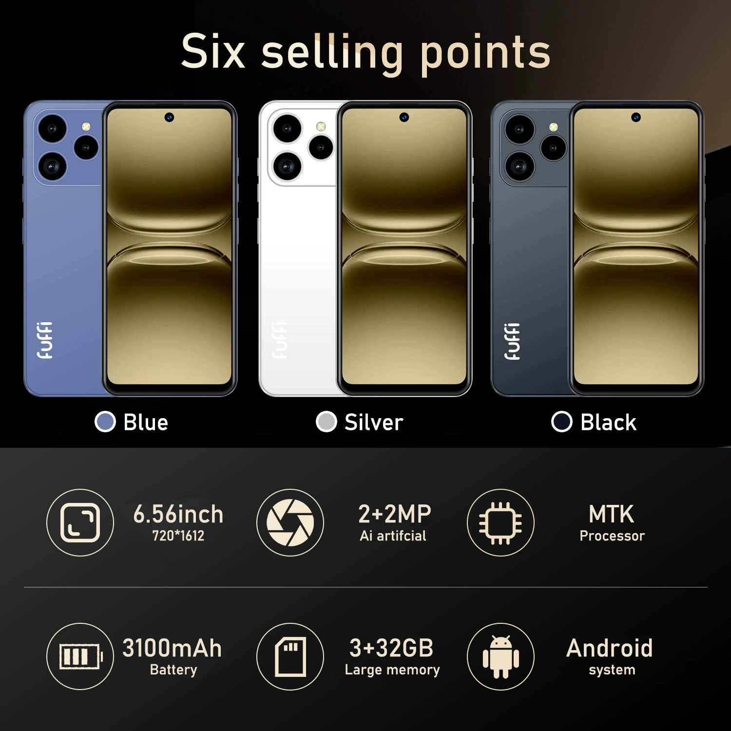 FUFFi-M17 Pro, кроссборд смартфон, 6.5 дюйма, Android 4G сеть, горячая модель в иностранной торговле