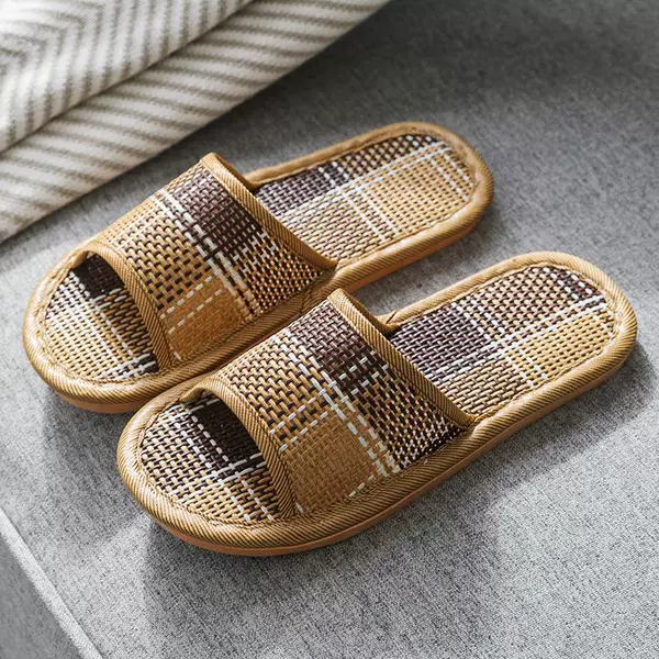 Large plaid straw mat (thick bottom)☆Recommended