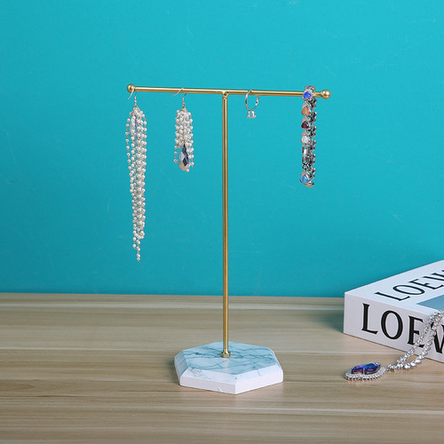 Creative light luxury style jewelry rack home earring key storage rack desktop dressing table jewelry iron jewelry rack