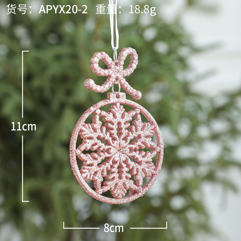 Rosa copo de nieve colgante/pieza/18,8G