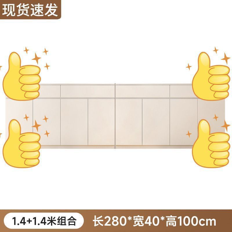 サイドボード壁一体型収納キャビネットキッチンキャビネット食器棚ホームバルコニークリームスタイルリビングルームティーキャビネット|undefined