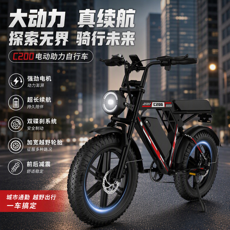 Exporting to Europe and the Us, Electric Bicycles with Power Assist, 1000W Lithium Battery, 48V Electric Bike, 20inch Off-Road Mountain Bikes