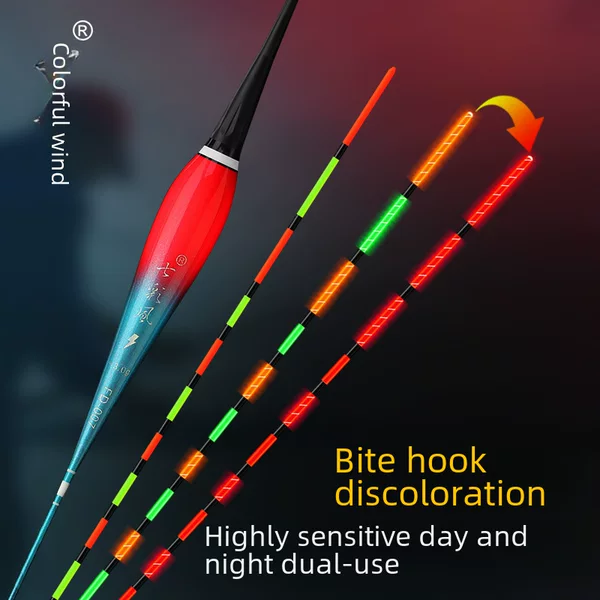 Highly Sensitive Luminous Floating Biting Hook, Color-Changing Fish Float, Eye-Catching Day and Night Electronic Float, Night Fishing Crucian Carp Float Wholesale