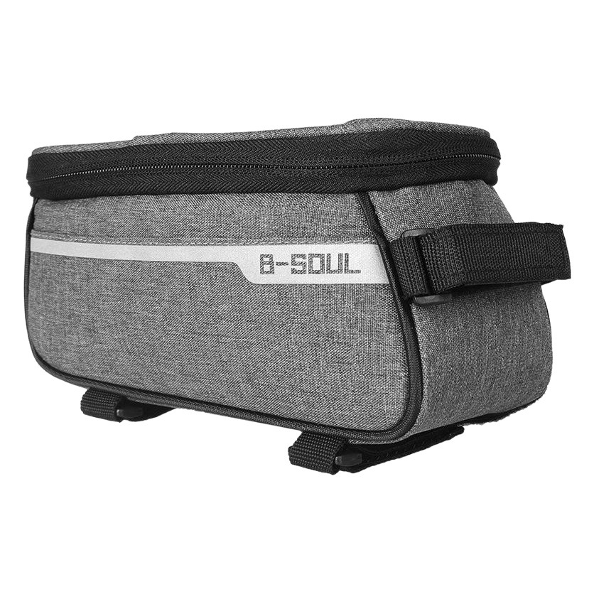 B- SOUL bicycle bag front beam bag mountain bike road front bag saddle bag upper tube bag touch screen mobile phone bag