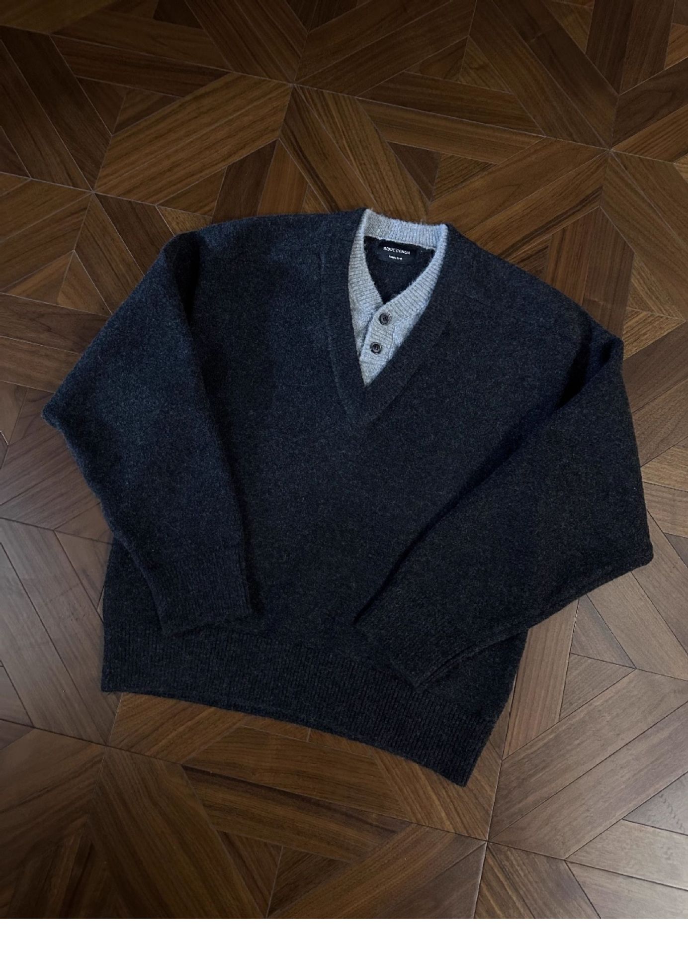 Herren V-ausschnitt Strickpullover Im Retro Preppy Stil Für Winter_voghion.com