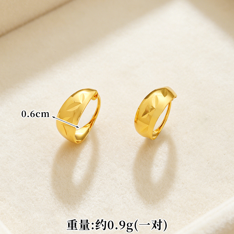 ต่างหูลายใบไม้ E3518-6mm
