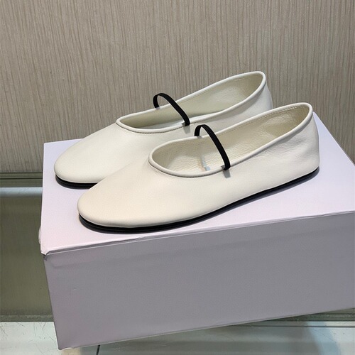 Sheepskin flat ballet shoes, French retro one-strap shallow mouth single shoes, soft and comfortable Mary Jane dance shoes