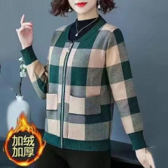 中年妈妈装春秋款外套新款洋气高贵宽松开衫中老年女装棒球服