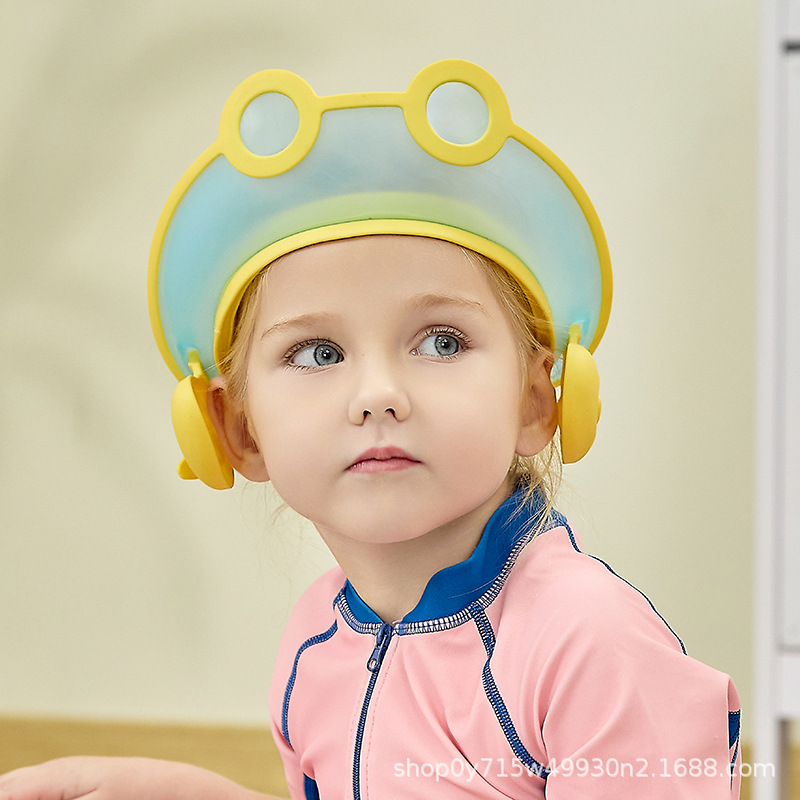 Pilot-style children's removable ear-protecting shampoo cap, bath cap, adjustable shower cap, infant bath cap