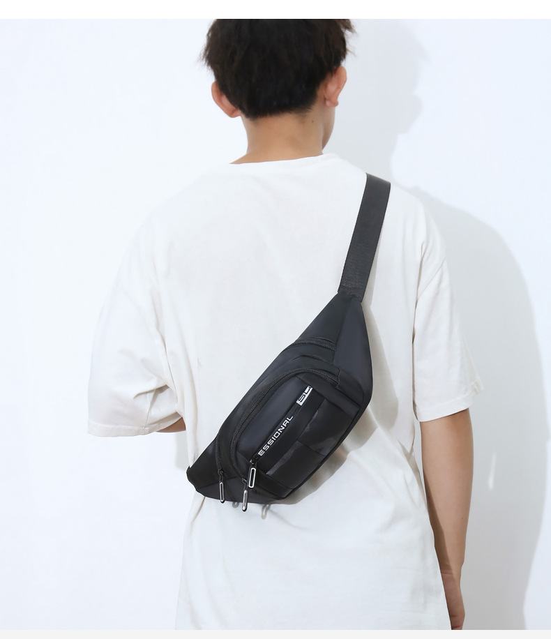 Wholesale of foreign trade waist bags, men's leather chest bags, large-capacity crossbody bags for travel, men's business outdoor mobile phone bags undefined