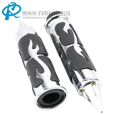 Handlebar Grip Flame-Shaped Rubber: Motorcycle Handle Cover