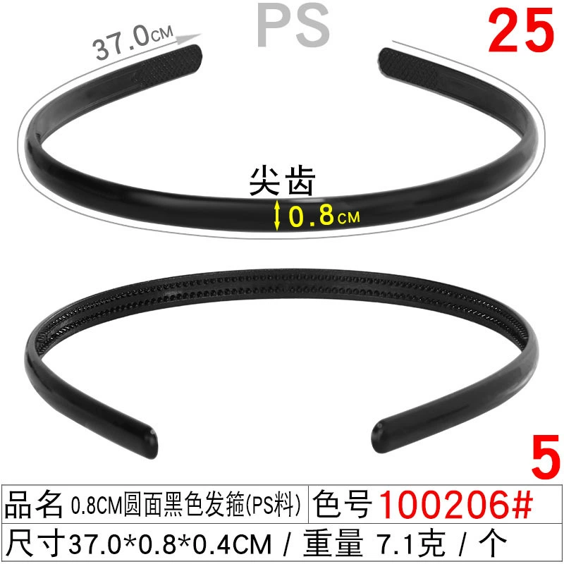 Children's Pilsan Play Car, Korean non-slip black scalloped headband for face washing, handmade, wholesale