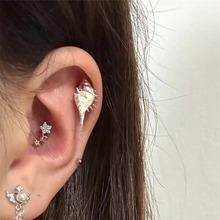 刺螺耳钉女小众设计高级气质珍珠银色耳钉个性ins风轻奢耳饰