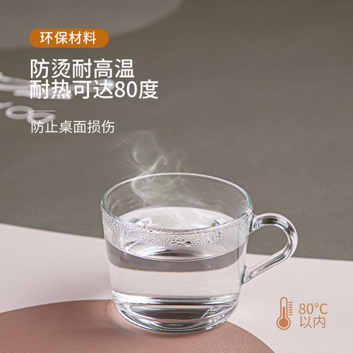 American round table table mat with atmospheric leather large round table mat for tea house waterproof and oil-proof tablecloth