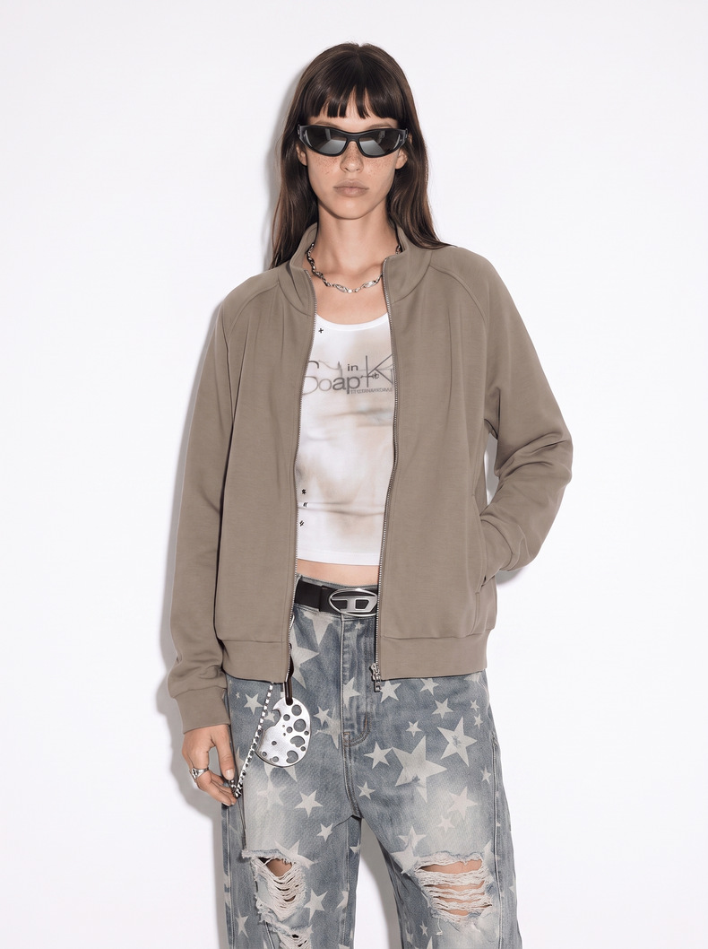 Inflation 320g Zip-Up Stand Collar Sweatshirt