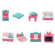 Micro Landscape Creative Furniture Ornaments Sofa Bed TV Refrigerator Resin Crafts DIY Doll House Desktop Ornaments