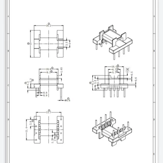 EFD15B(4+4) 变压器骨架 电木骨架定制批发