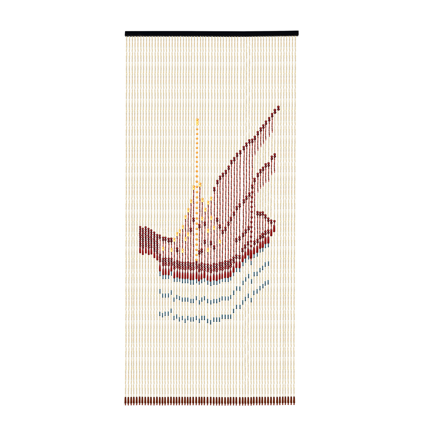 Smooth Sailing Door Curtain Finished Entrance Partition Curtain Solid Wood Bead Curtain Living Room Entrance Bedroom Bathroom Hole-free