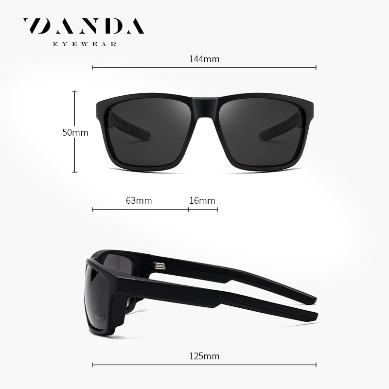 Nuevas gafas de sol polarizadas S16108 protector solar para exteriores Gafas de sol para hombres de conducción Gafas de sol de marco cuadrado de tiro callejero de moda