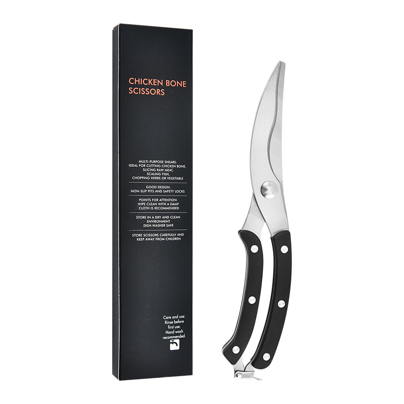 Potentes tijeras de hueso de pollo de acero inoxidable tijeras de cocina tijeras de alimentos tijeras multifuncionales tijeras de usuario doméstico