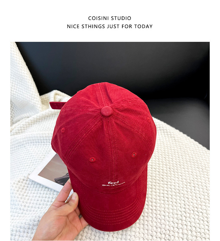 Neue Buchstaben-Stickerei Baseballkappe Unisex Herbst-Winter koreanischer Stil Trend vielseitig einsetzbar Duckbill-Kappe lässig gesichtsschmeichelnd