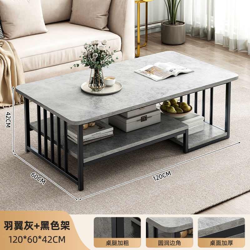 Mesa de té sala de estar doméstica 2025 nueva mesa de té pequeña casa de lujo ligero de alta sensación de alquiler de la casa de mesa cuadrada pequeña