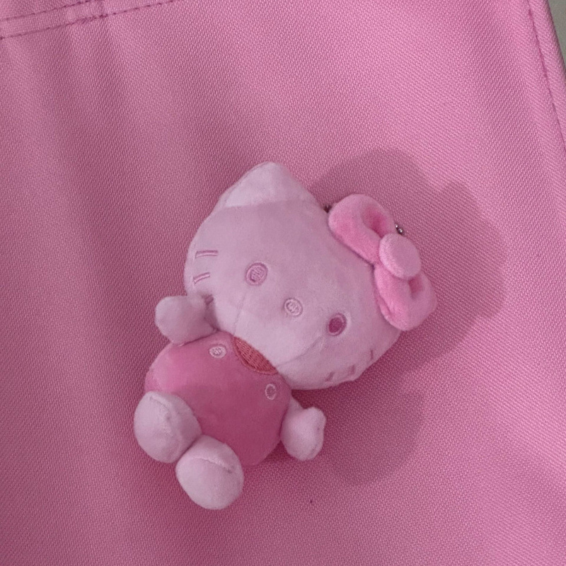 黑色草帽kitty帽宝宝挂件爱心扣公仔玩偶可爱赫本风挂饰钥匙扣|undefined