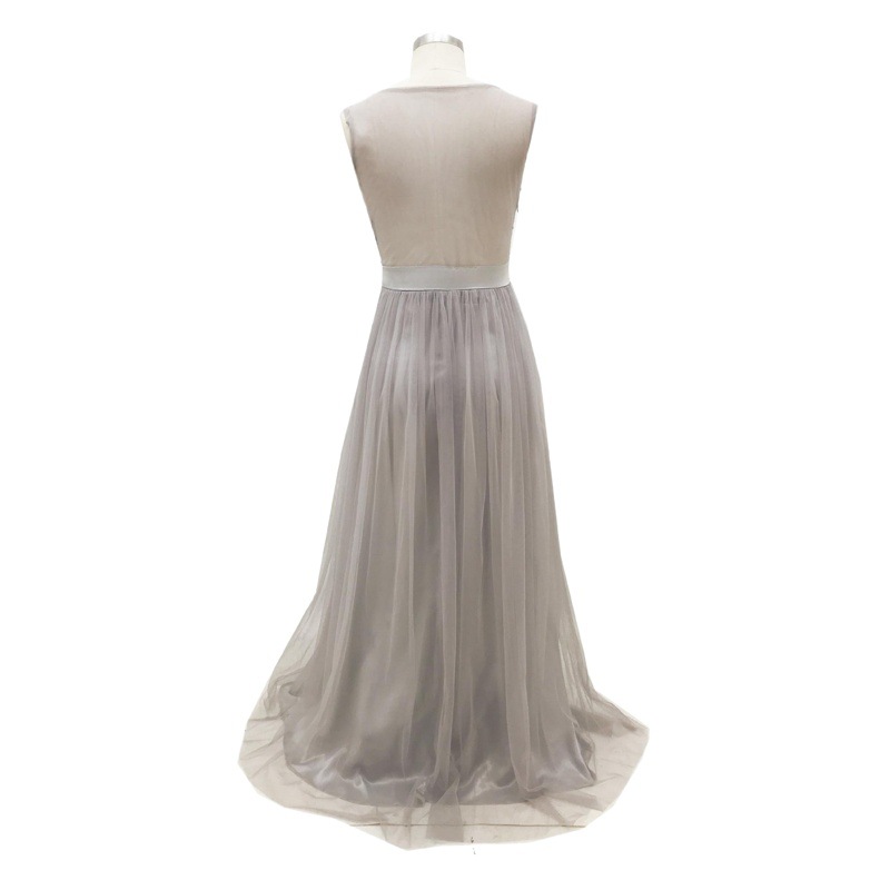 Primavera y verano europeo y americano Comercio exterior nueva ropa de mujer ebaywish Venta caliente popular malla sin mangas vestido de lentejuelas