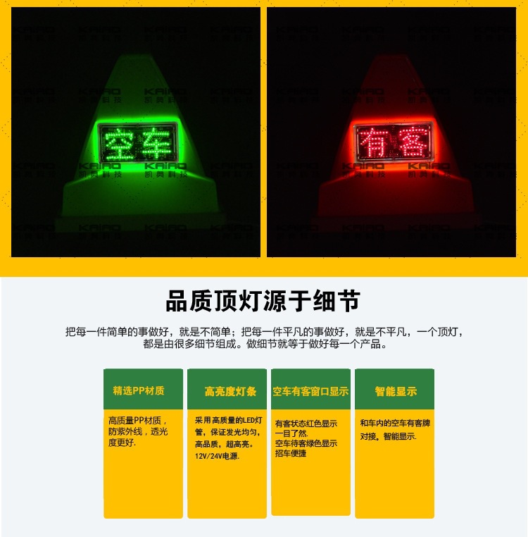 Taxi roof light, smart roof light, advertising light box, roof light, LED display screen roof light, LED screen taxi light